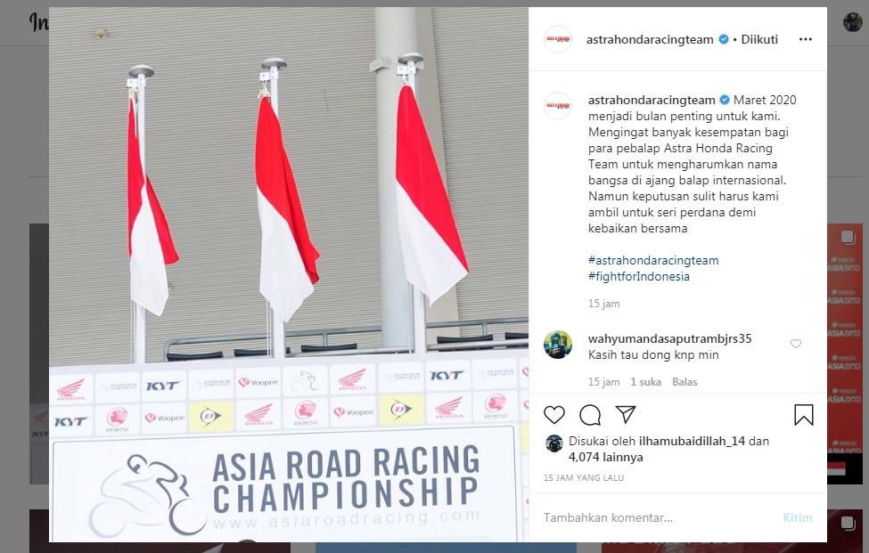 Breaking News: Astra Honda Racing Team batal turun di ARRC Sepang