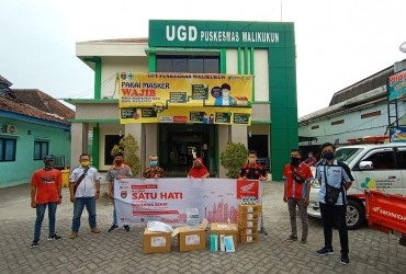 MPM Honda  Dan Honda Community Jatim Salurkan Donasi Ke 12 Kota