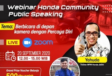 Webinar Honda Community Public Speaking