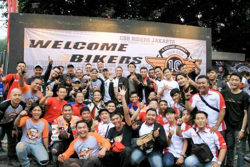 Ratusan Biker CBR Ramaikan Perayaan Satu Dekade CBR Riders Jakarta